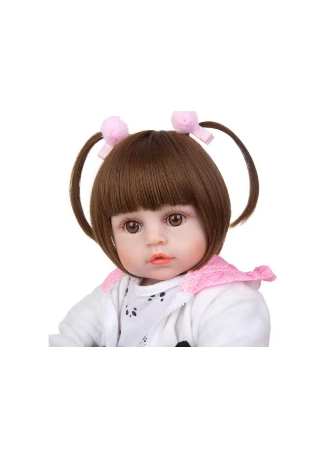Bebe Muñeca Realista Silicona Reborn con accesorios Juguete (Muñecas:Muñeca Conejo)-7