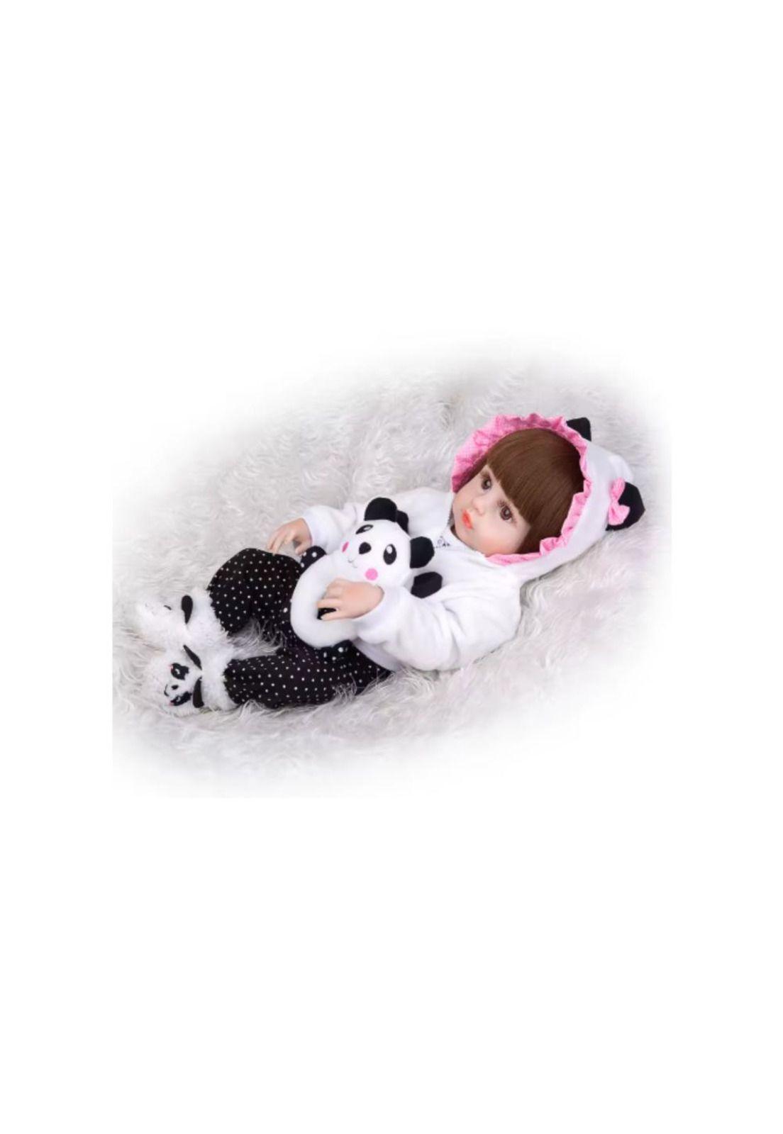 Bebe Muñeca Realista Silicona Reborn con accesorios Juguete (Muñecas:Muñeca Conejo)-9