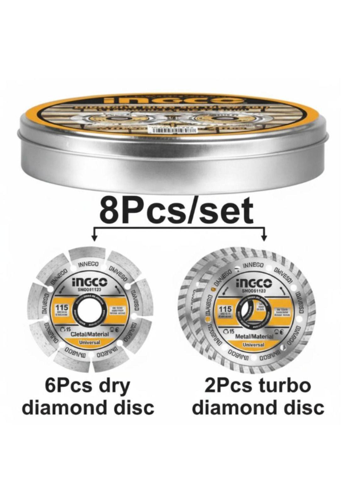 Disco Diamantado 8pcs 115mm 4 1/2 Ingco-2