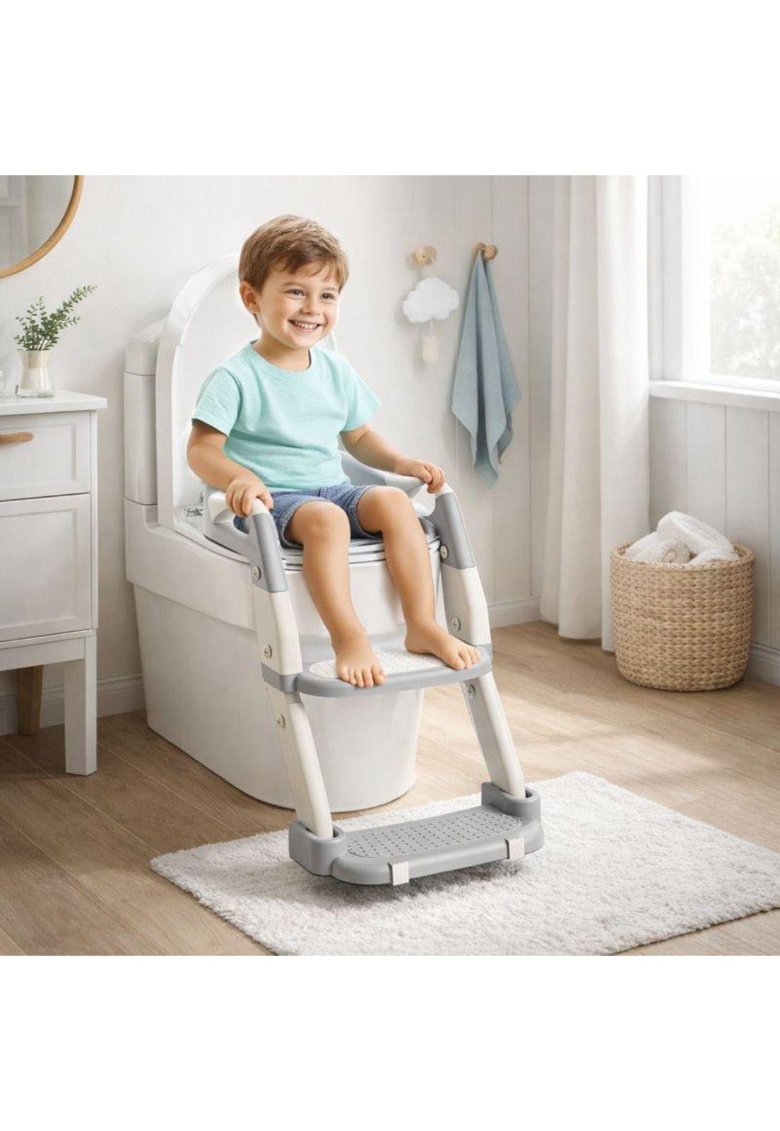 Pelela Infantil 3 en 1 con Asiento Adaptador y Escalera-1