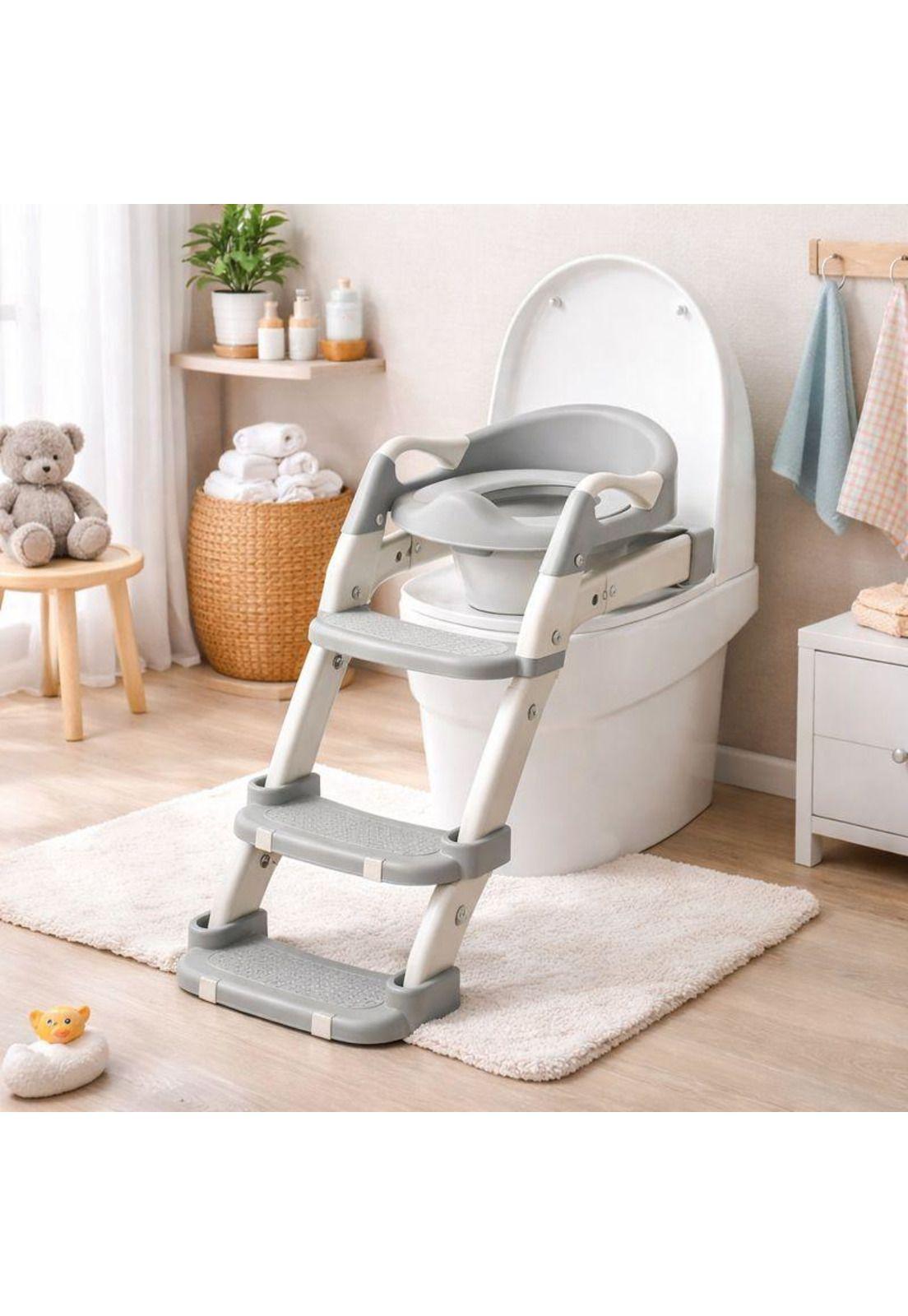 Pelela Infantil 3 en 1 con Asiento Adaptador y Escalera-3