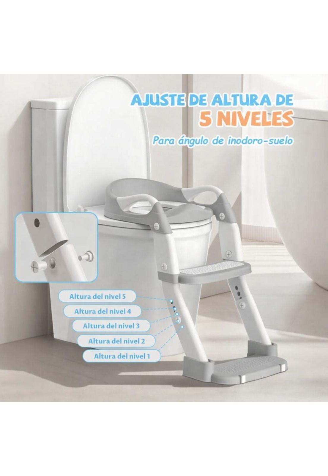 Pelela Infantil 3 en 1 con Asiento Adaptador y Escalera-5