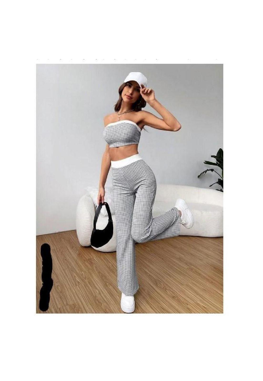 Conjunto 2 piezas Top y Pantalon Mujer Casual-2