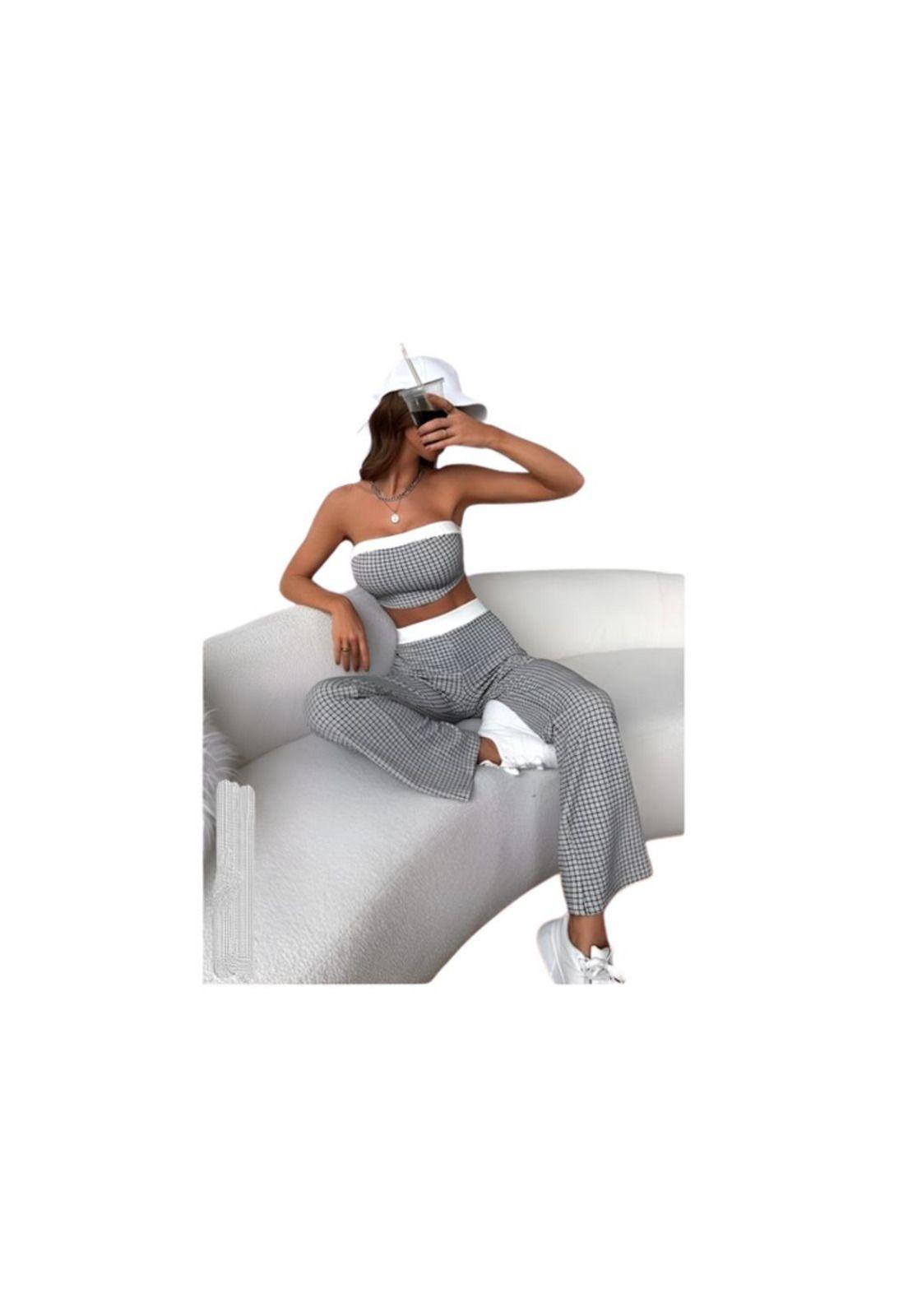 Conjunto 2 piezas Top y Pantalon Mujer Casual-4