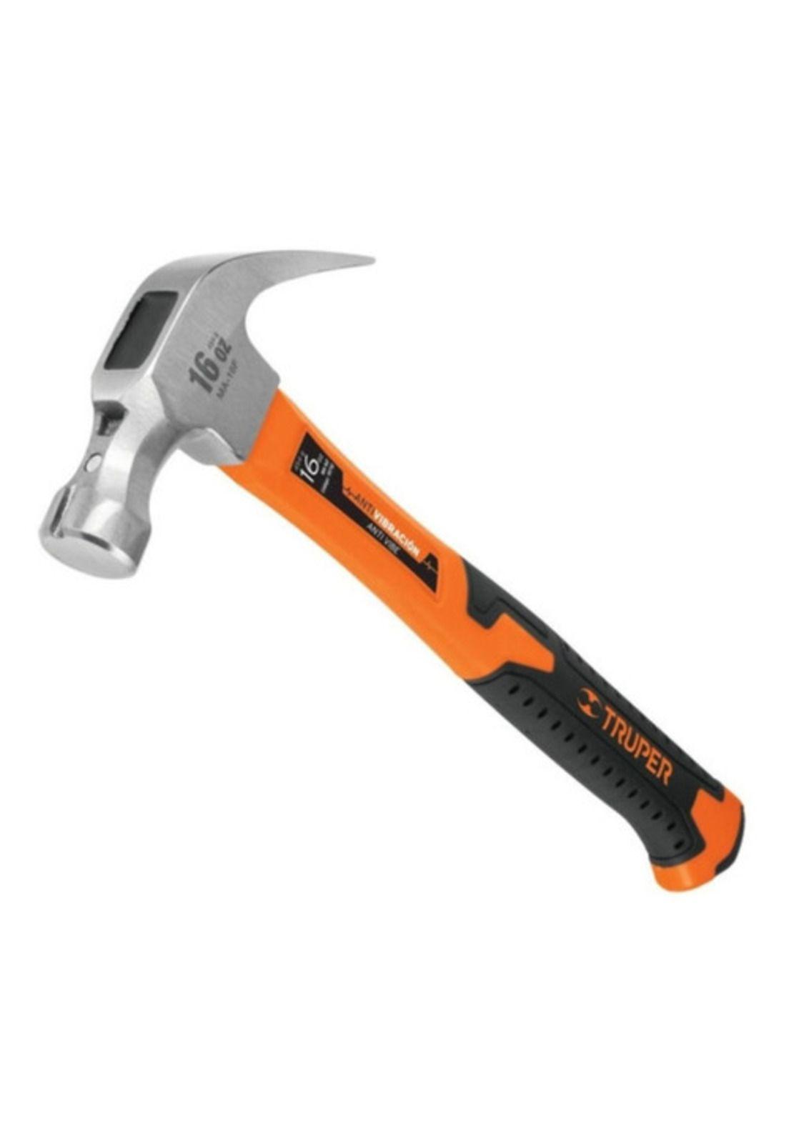 Martillo Forjado Uña Curva 16oz Mango Fibra De Vidrio Truper-2