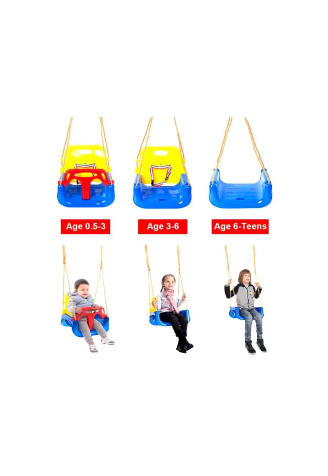 Silla Columpio 3 En 1 Ajustable Portátil Niños Asiento Bebé-4