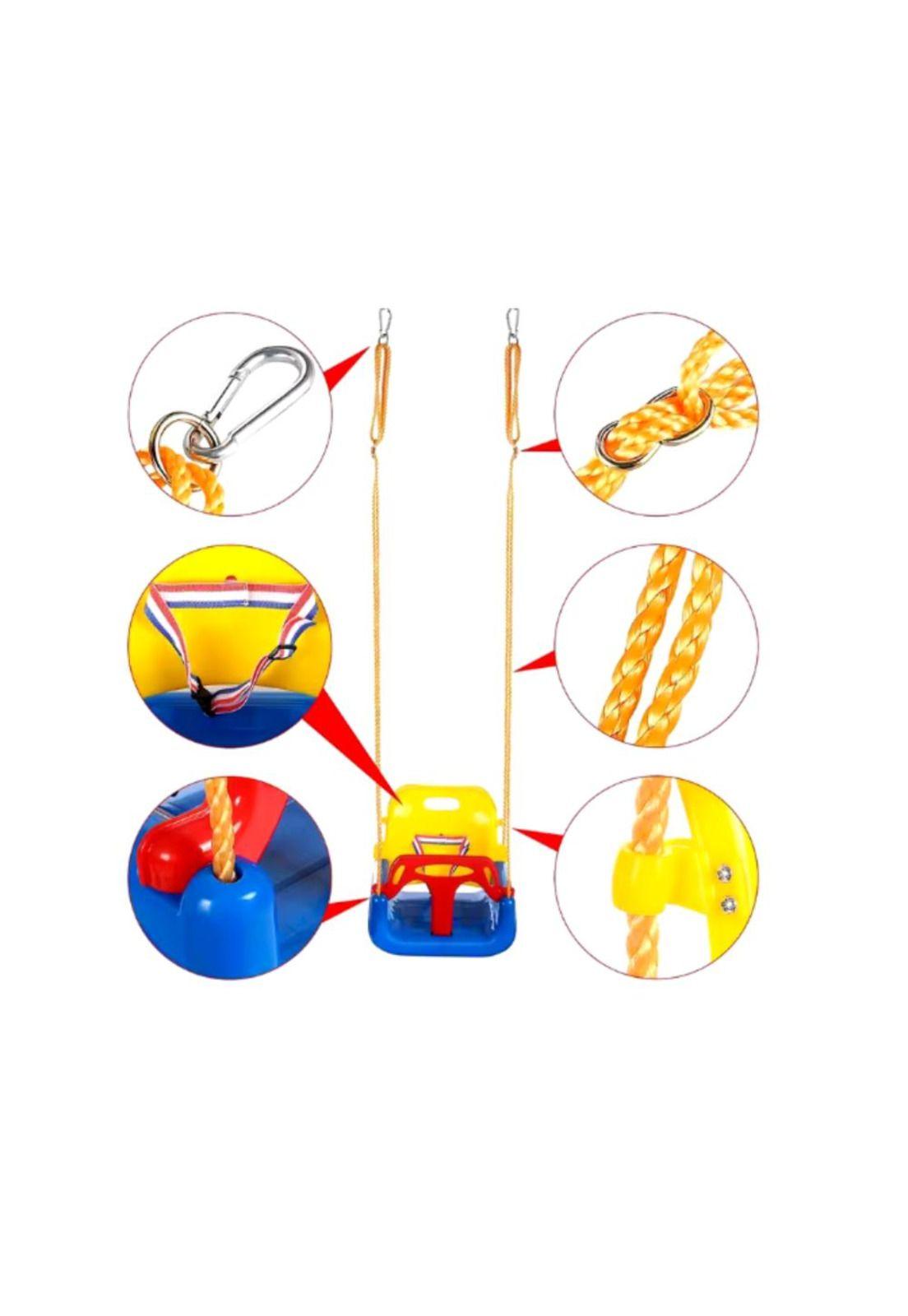 Silla Columpio 3 En 1 Ajustable Portátil Niños Asiento Bebé-6