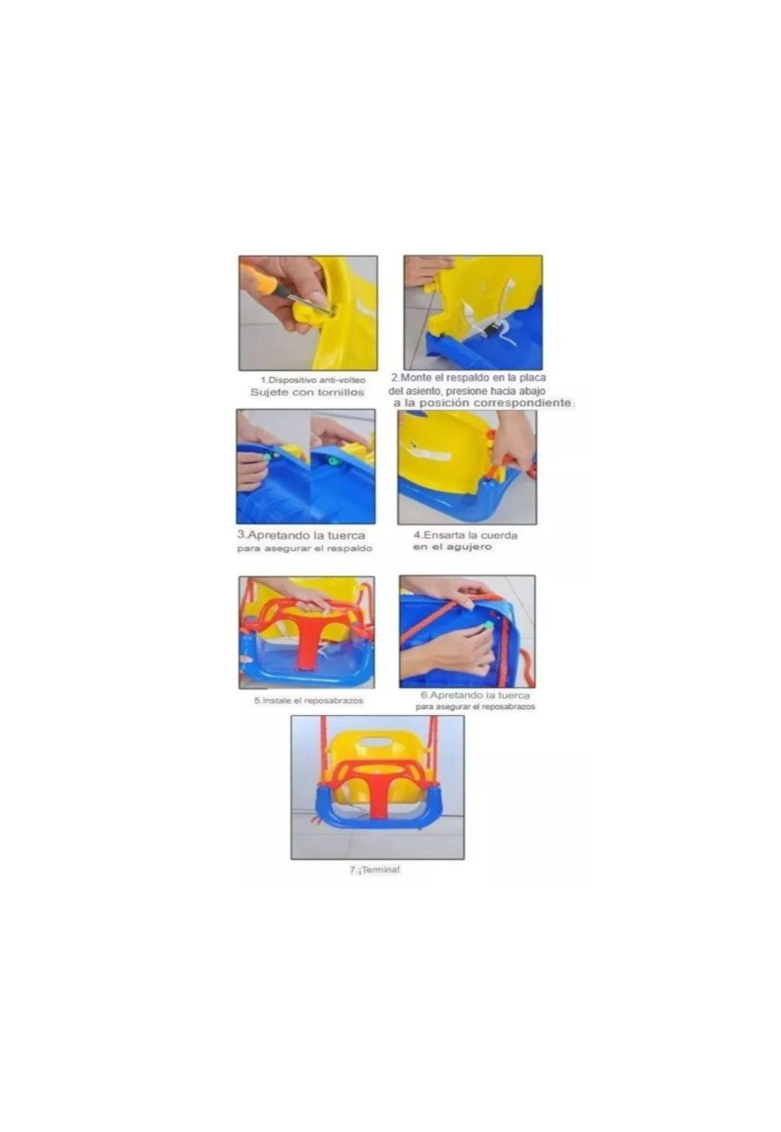Silla Columpio 3 En 1 Ajustable Portátil Niños Asiento Bebé-8
