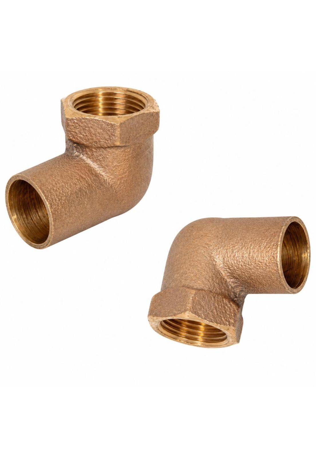 Codo Bronce 1/2 Hembra Soldar Pack x2-2