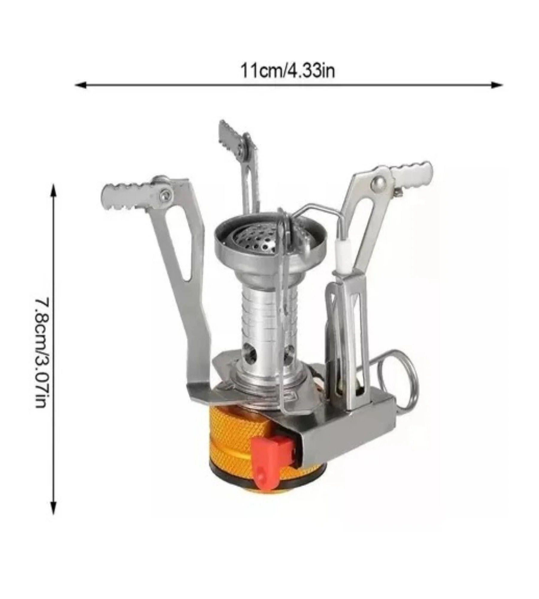 Set Ollas Camping Con Cocinilla Cubiertos 10 Piezas Acampada-4