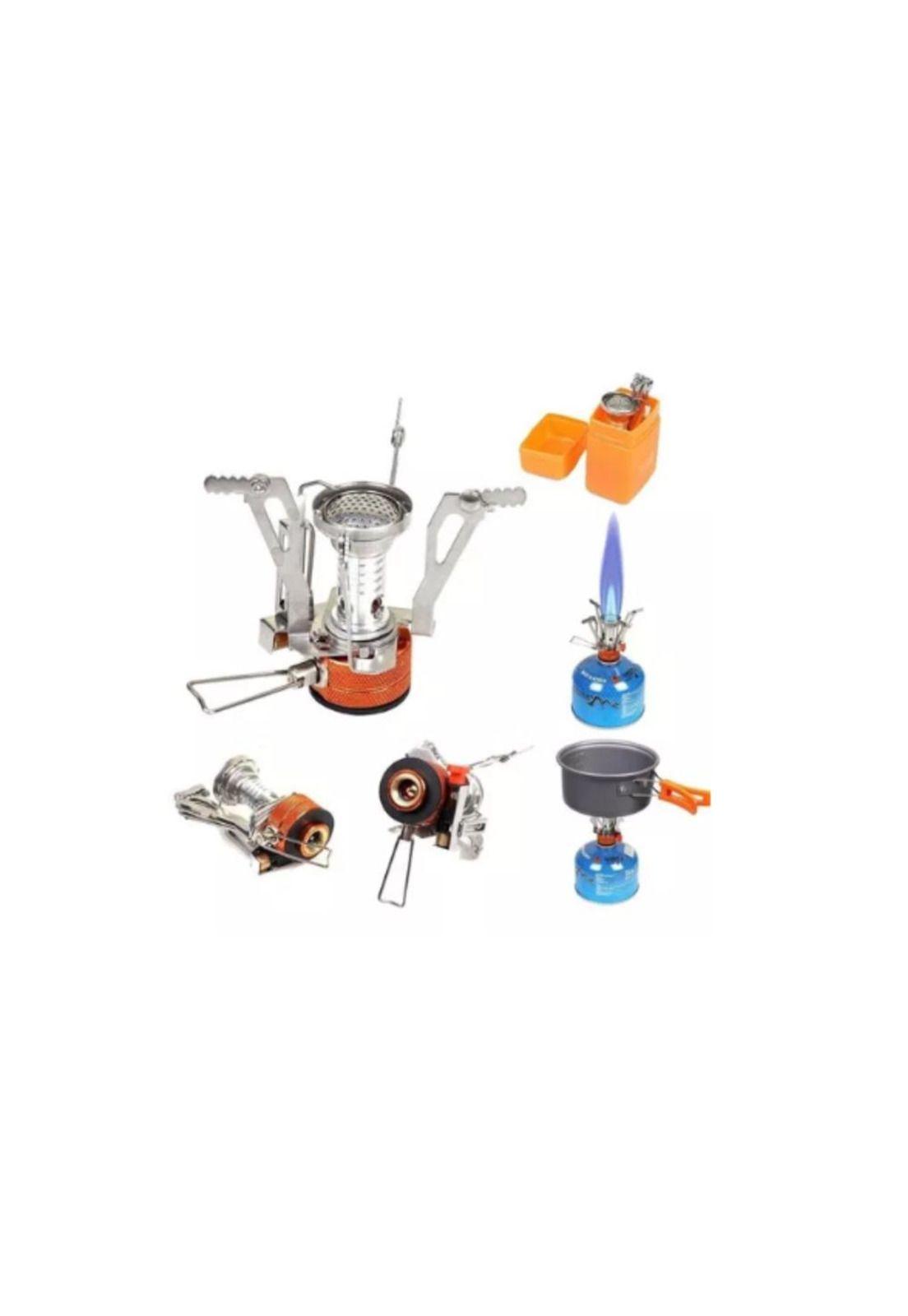 Set Ollas Camping Con Cocinilla Cubiertos 10 Piezas Acampada-3
