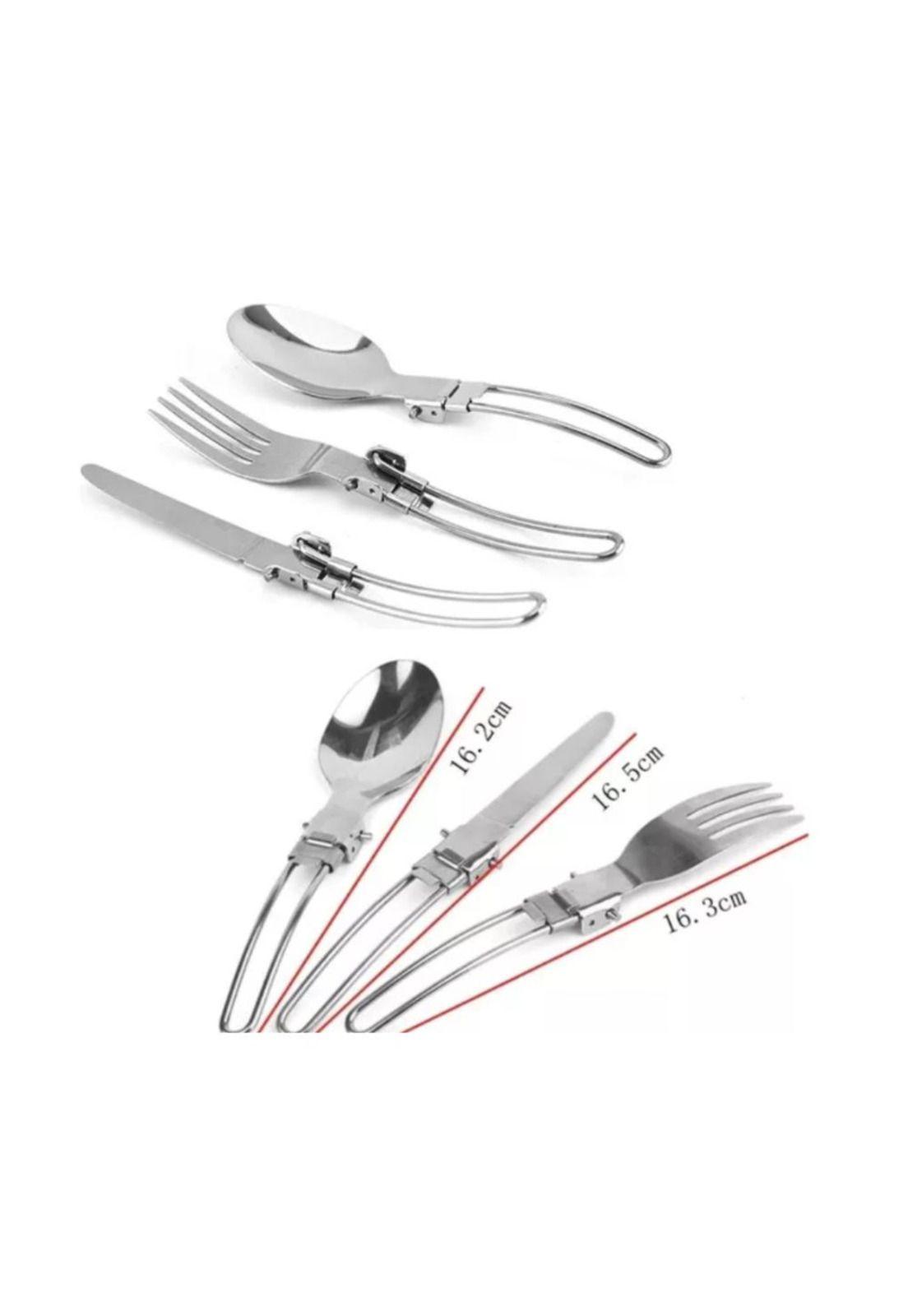 Set Ollas Camping Con Cocinilla Cubiertos 10 Piezas Acampada-7