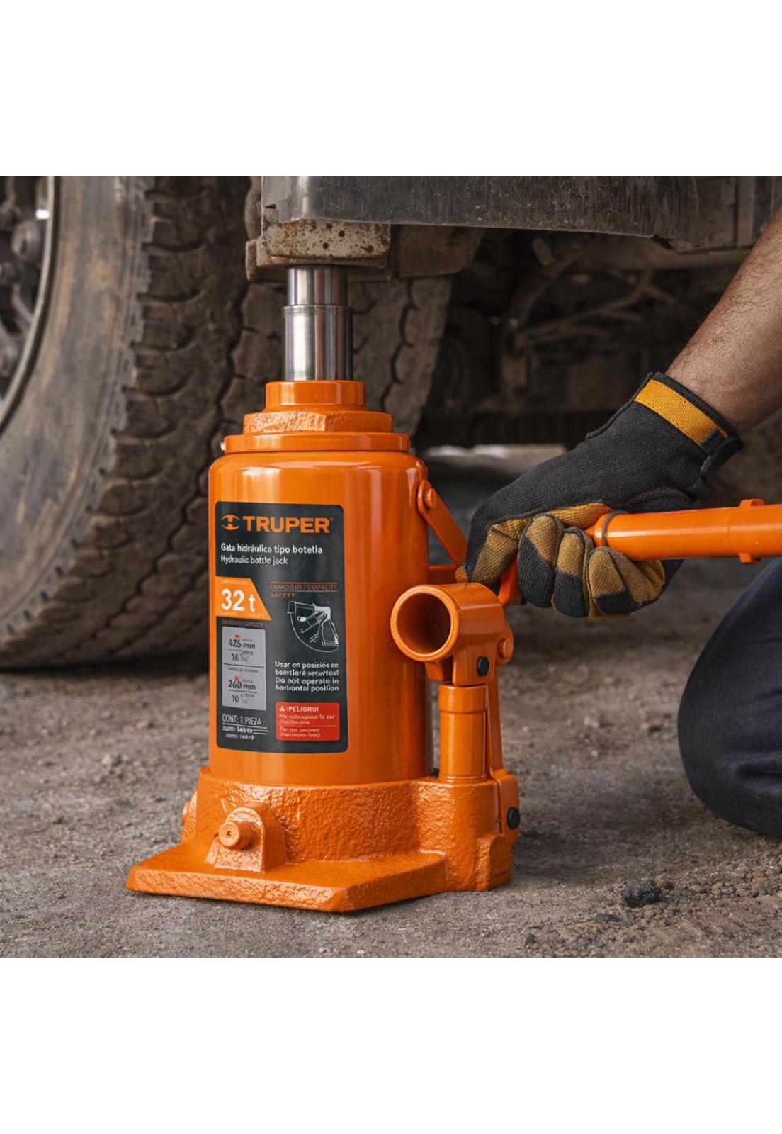 Gata Hidraulica T/botella Para 32 Ton Gat-32, Truper-1