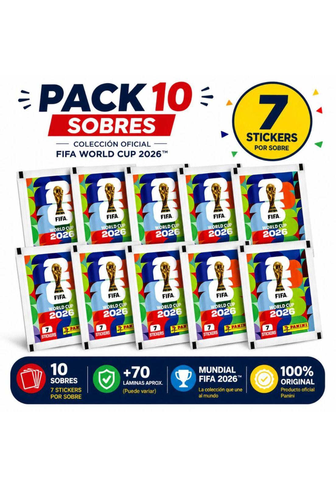 Pack 10 Sobres Panini Mundial 2026 Stickers Original-4