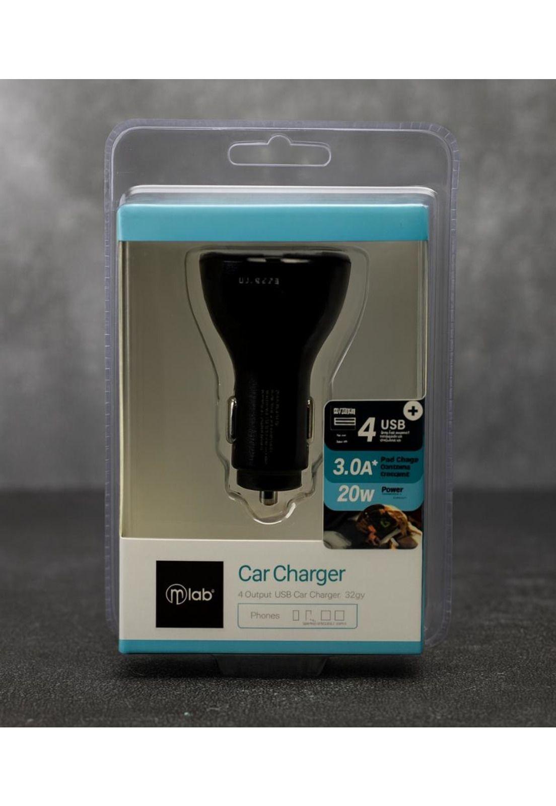 Cargador Auto Mlab 4 Puertos USB QC3.0 + PD 20W-3