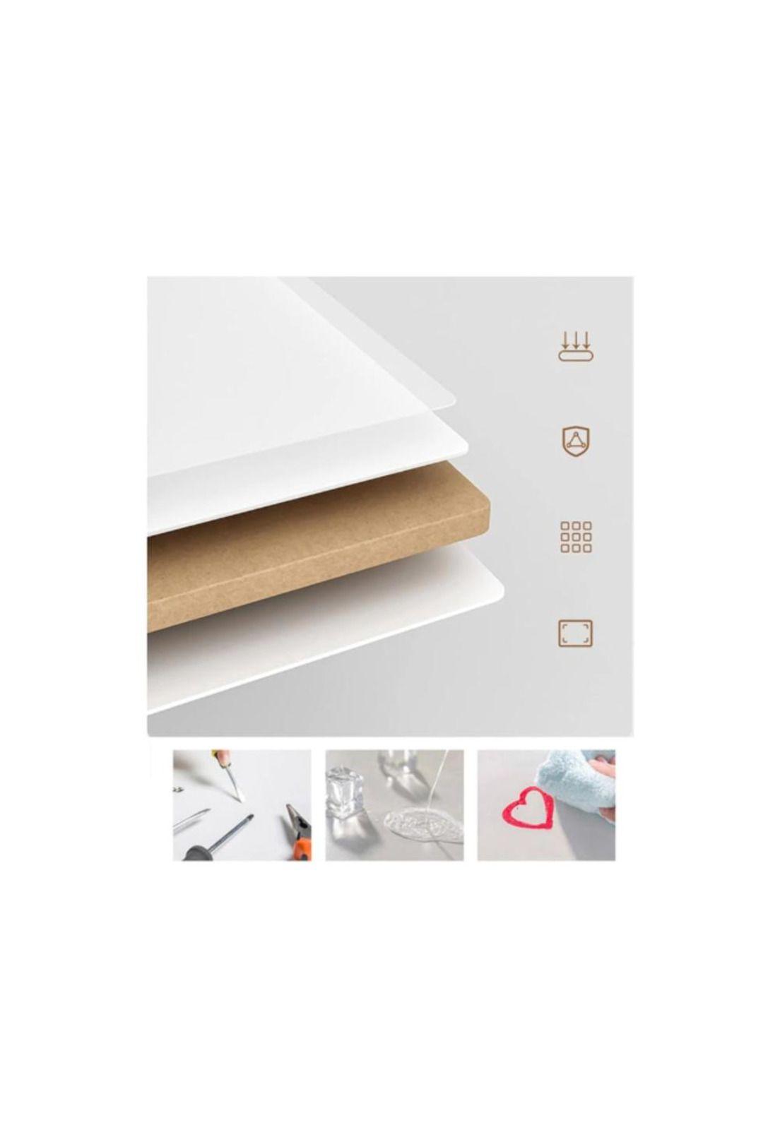 Mesa Auxiliar Redonda para Sala de Madera 2 Niveles 50x54cm-2