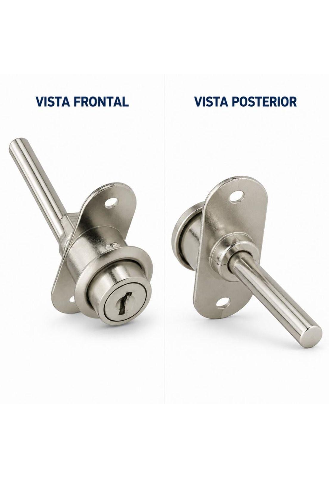Cerradura mueble kardex frontal niquel D88-B120 Poli Chile-2