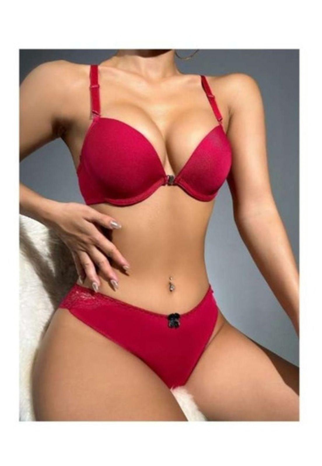 Lenceria Conjunto Brassier Tanga Mariposa Encaje Sexi-0