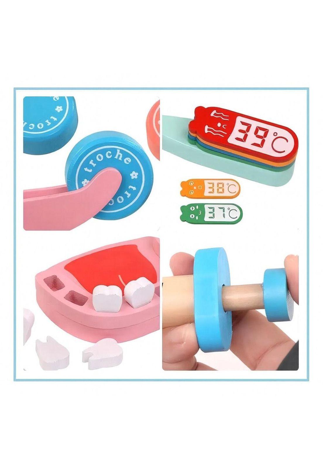 Juguete Didáctico Kit Dentista Infantil De Madera-6