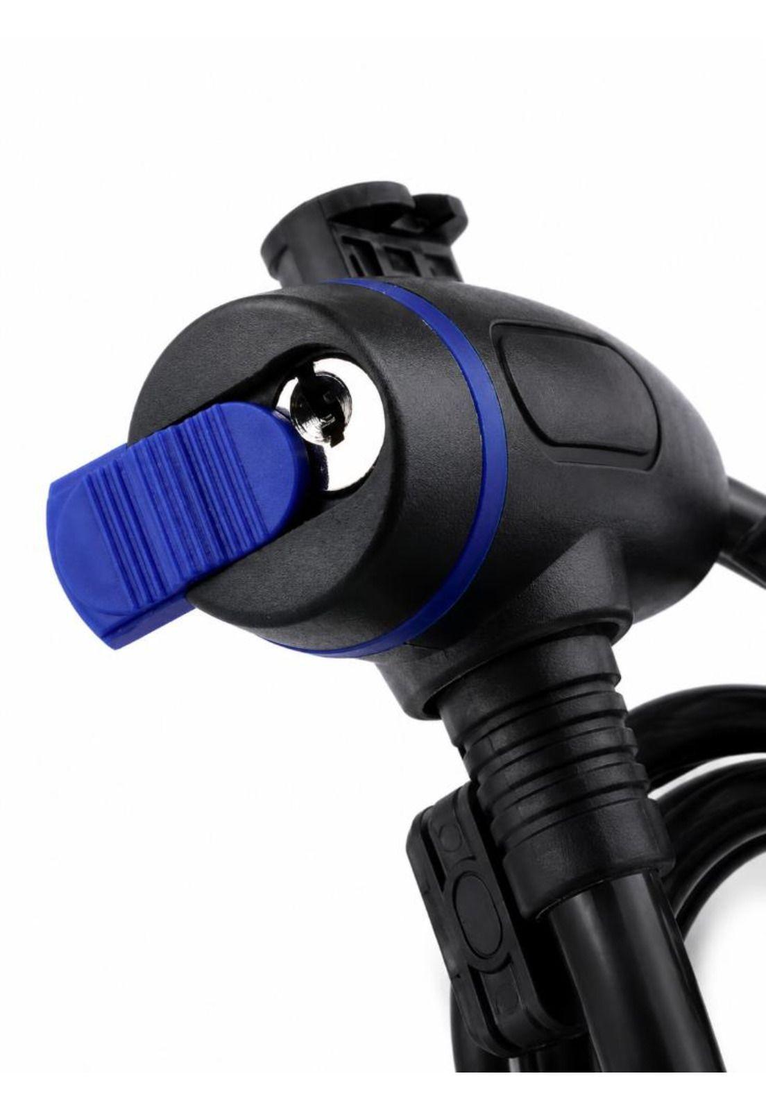 Candado Para Bicicleta Piola Y Manguera Con Soporte 2 Llaves-3