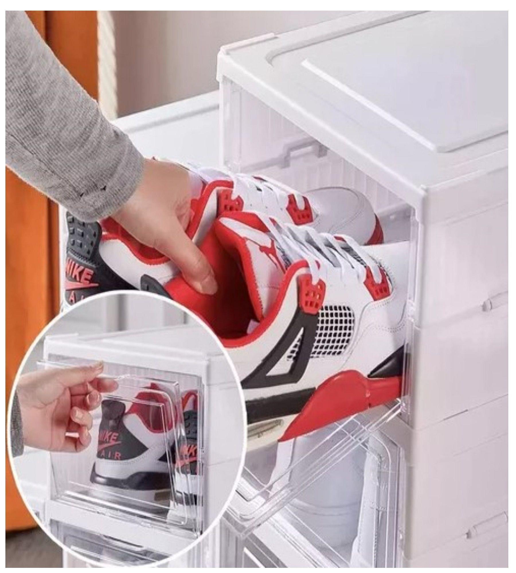 Zapatera Plegable Cajas Organizadoras 6 Niveles Transparente-6