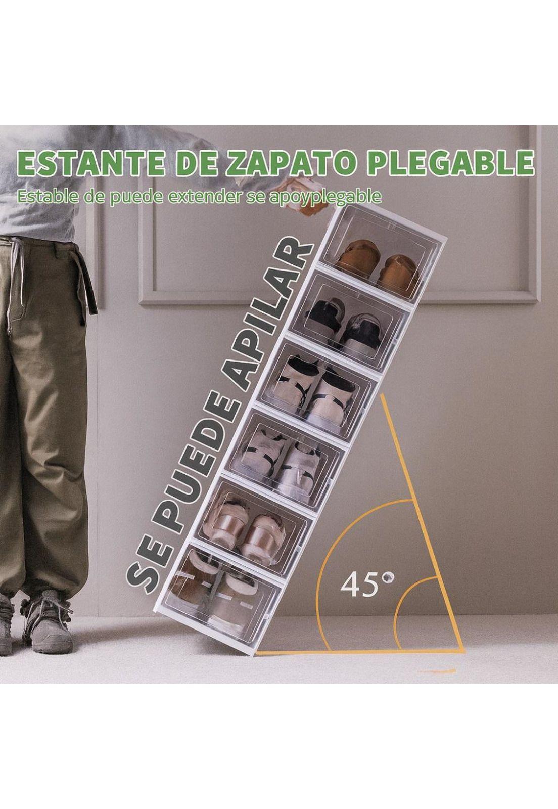 Zapatera Plegable Cajas Organizadoras 6 Niveles Transparente-6