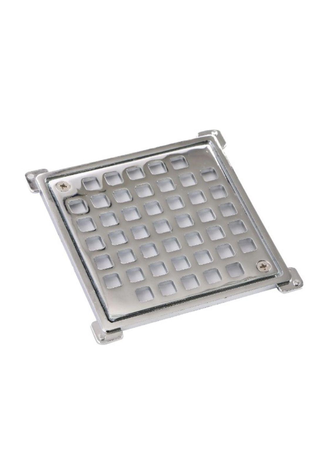 Rejilla Pileta cuadrada 100mm Cromado ACERO INOXIDABLE POLI-0