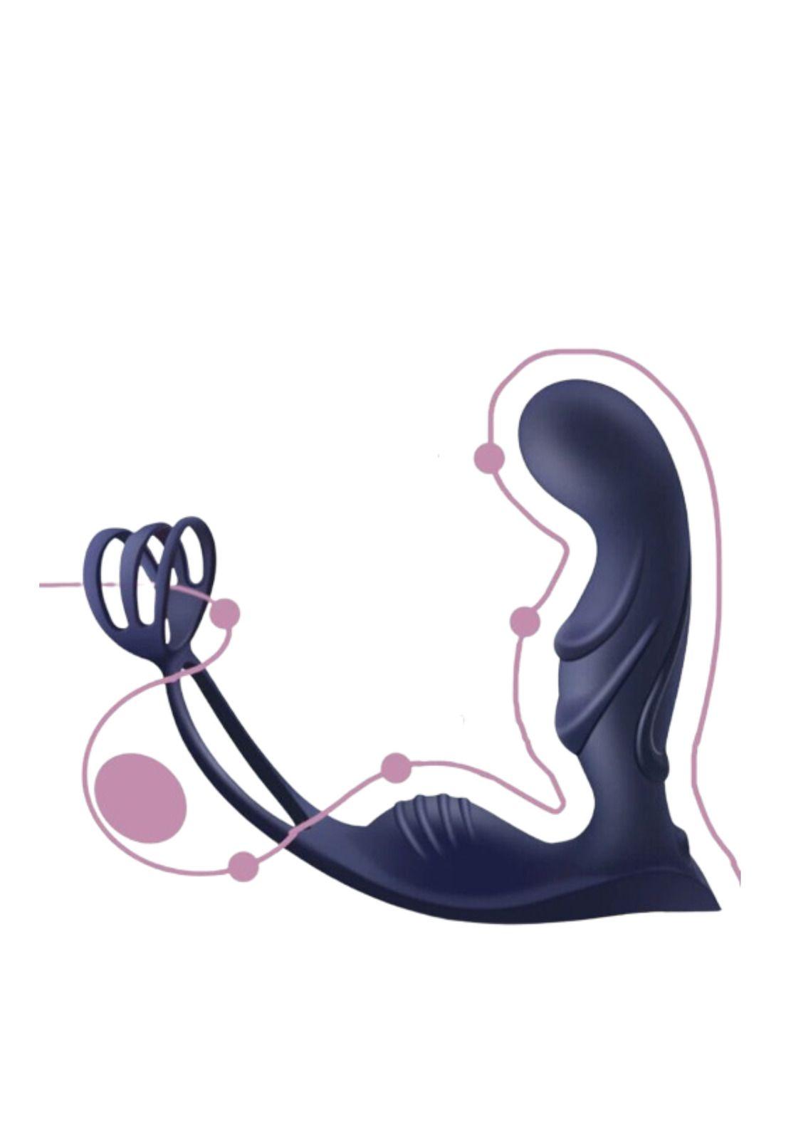 Vibrador Consolador Anillo Retardante Anal Prostata Hombre-4