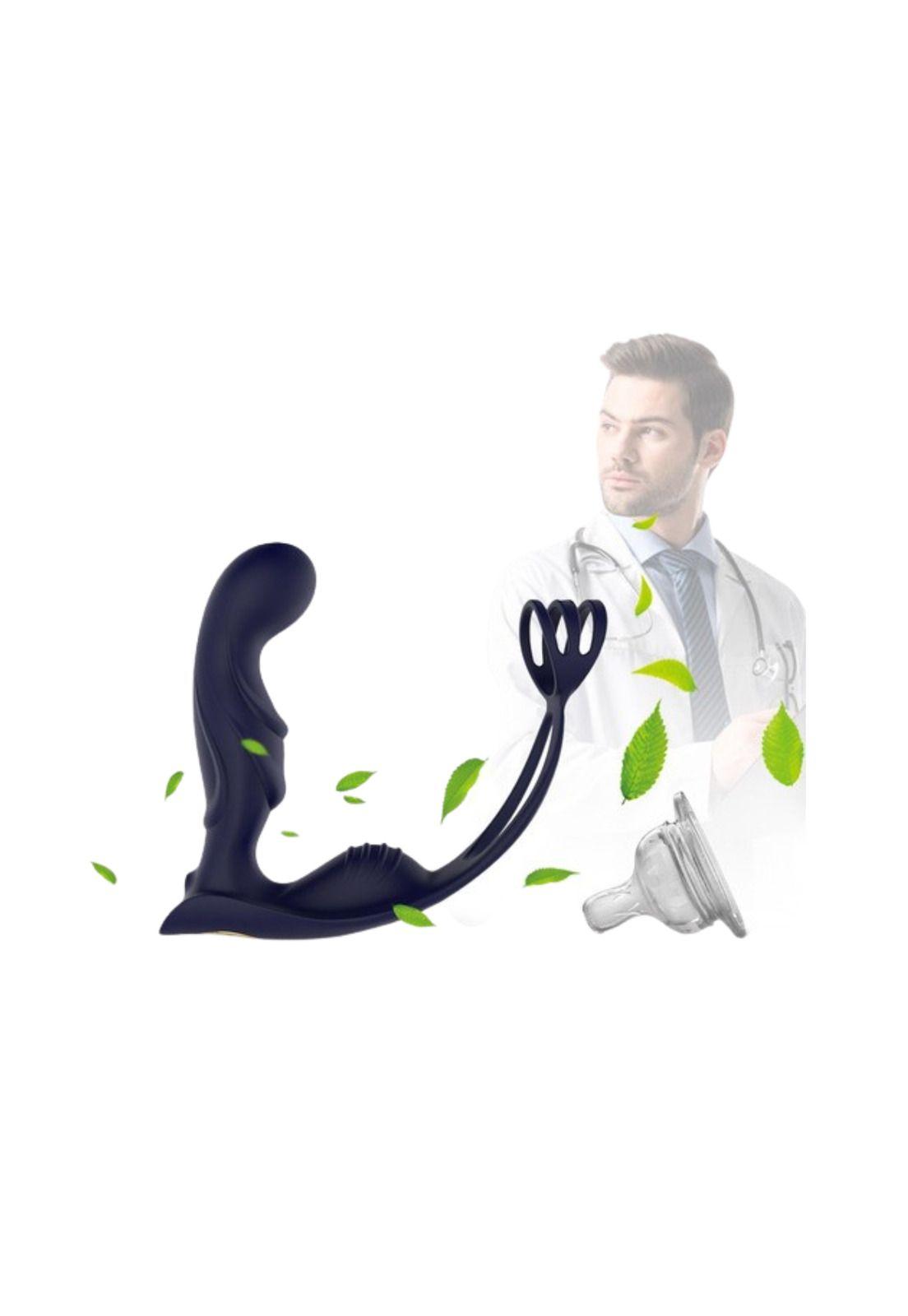 Vibrador Consolador Anillo Retardante Anal Prostata Hombre-7