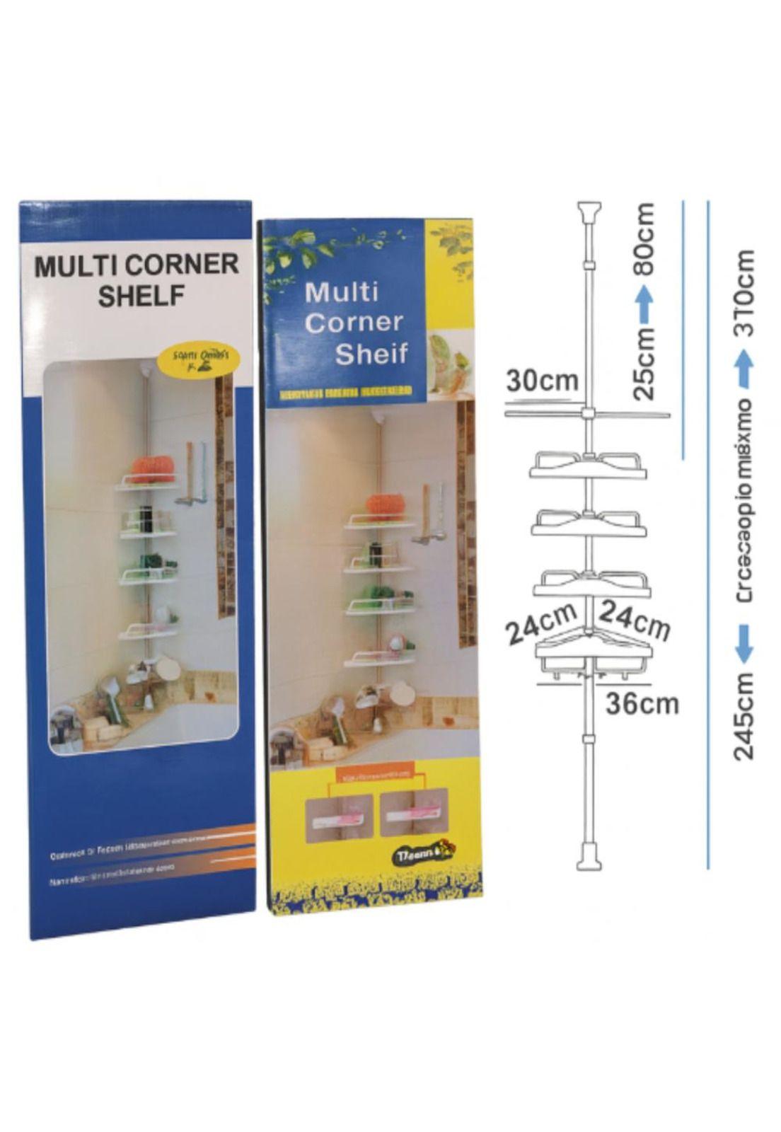 Organizador Esquinero Baño Multiuso 4 Pisos Repisas Ajusta-5