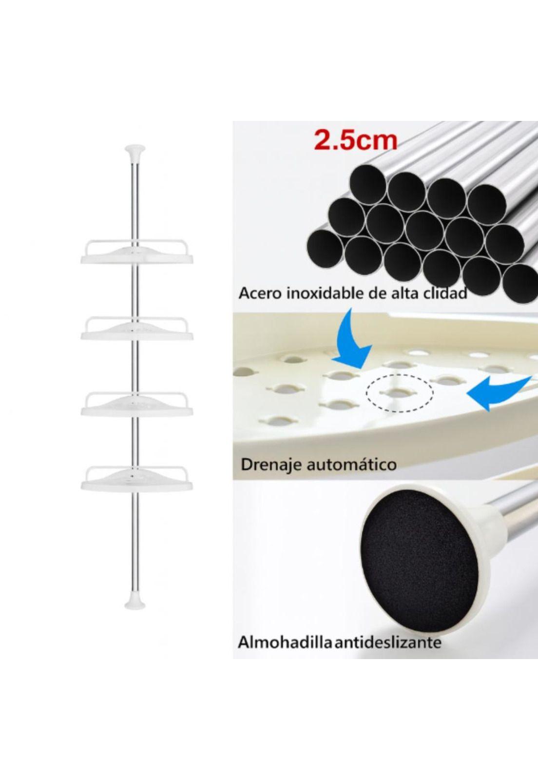 Organizador Esquinero Baño Multiuso 4 Pisos Repisas Ajusta-6