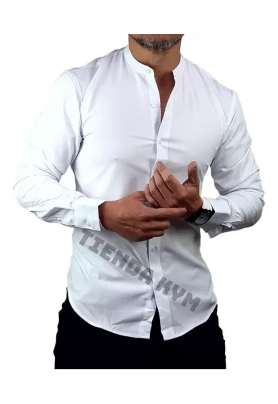 Camisa Hombre Cuello Mao-1