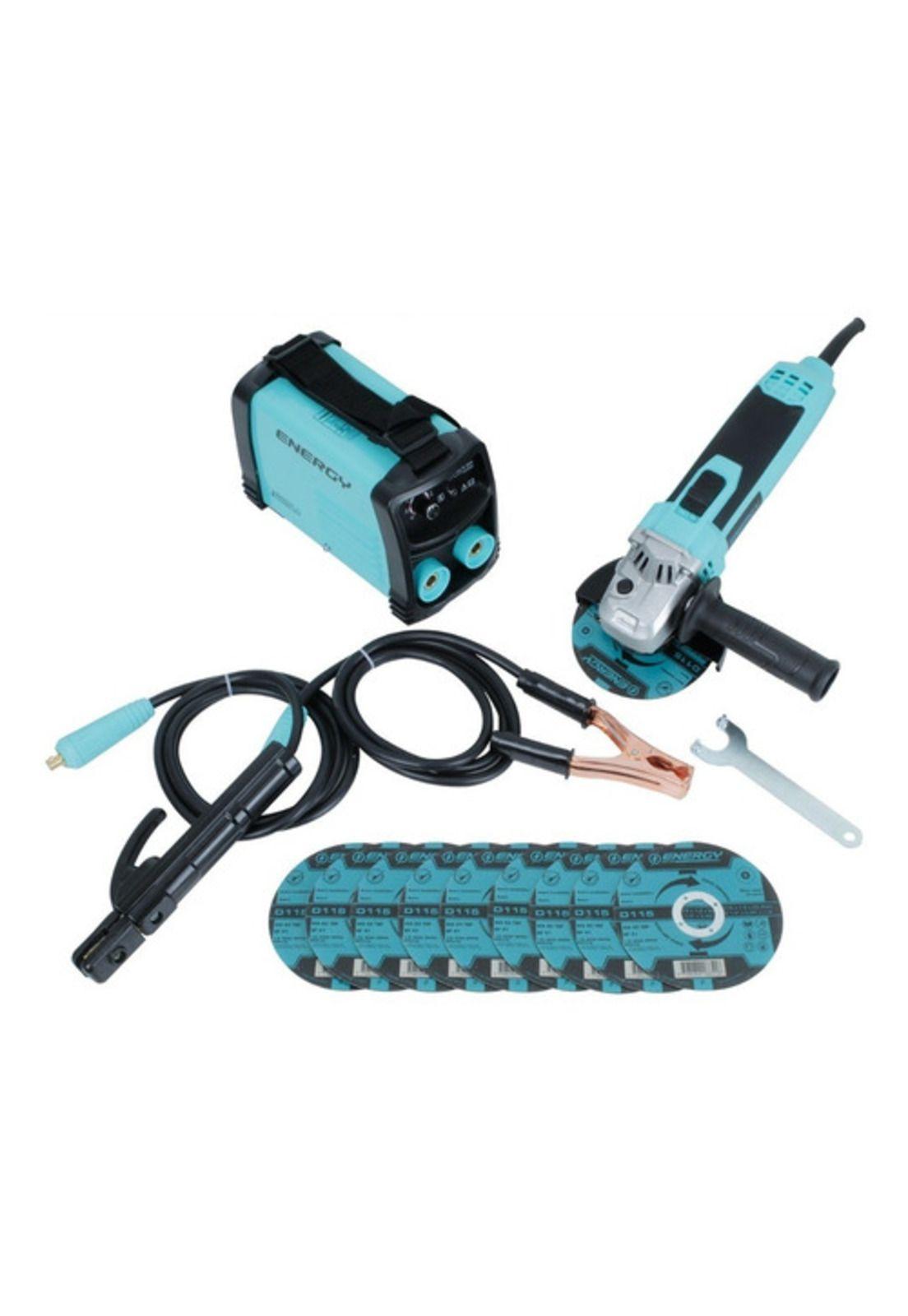 Kit Soldadora Inv 140 Amp + Esmeril 600w + 10 Discos. Energy-0