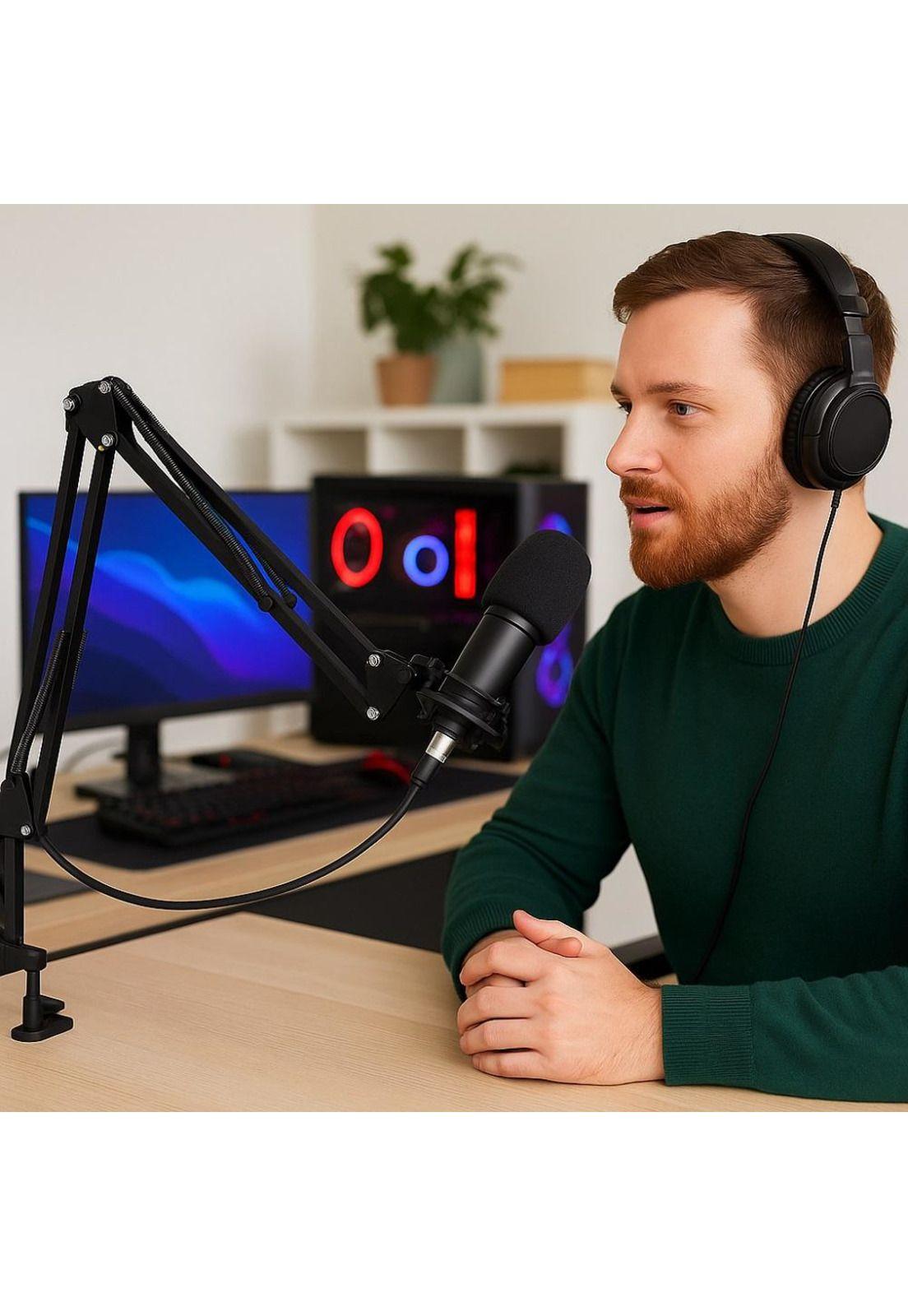 Brazo Soporte Micrófono Ajustable Metálico Profesional-6