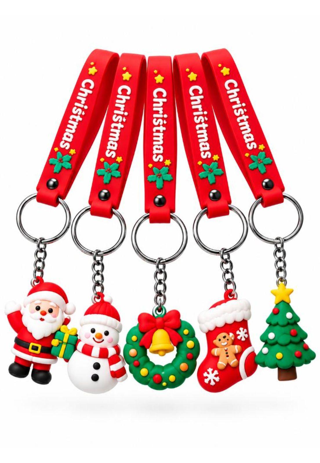 Pack 6 Llaveros Navideños Regalo Navidad Decorativos-0