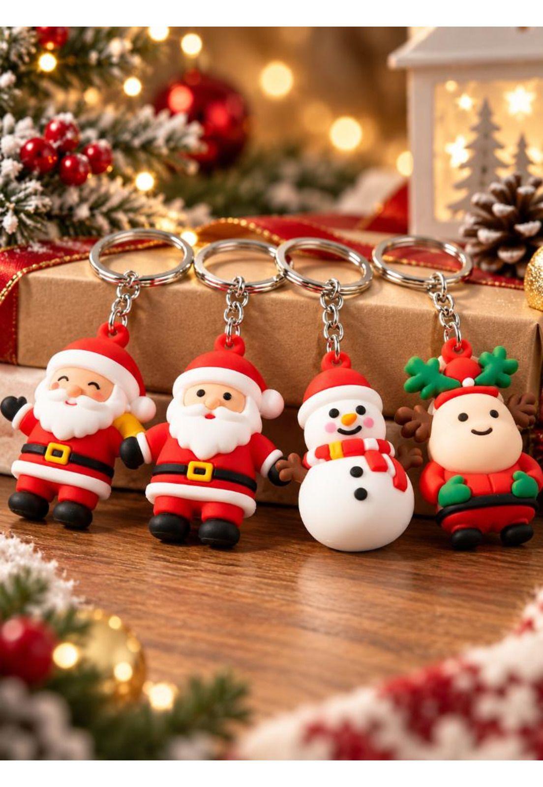 Pack 6 Llaveros Navideños Regalo Navidad Decorativos-1