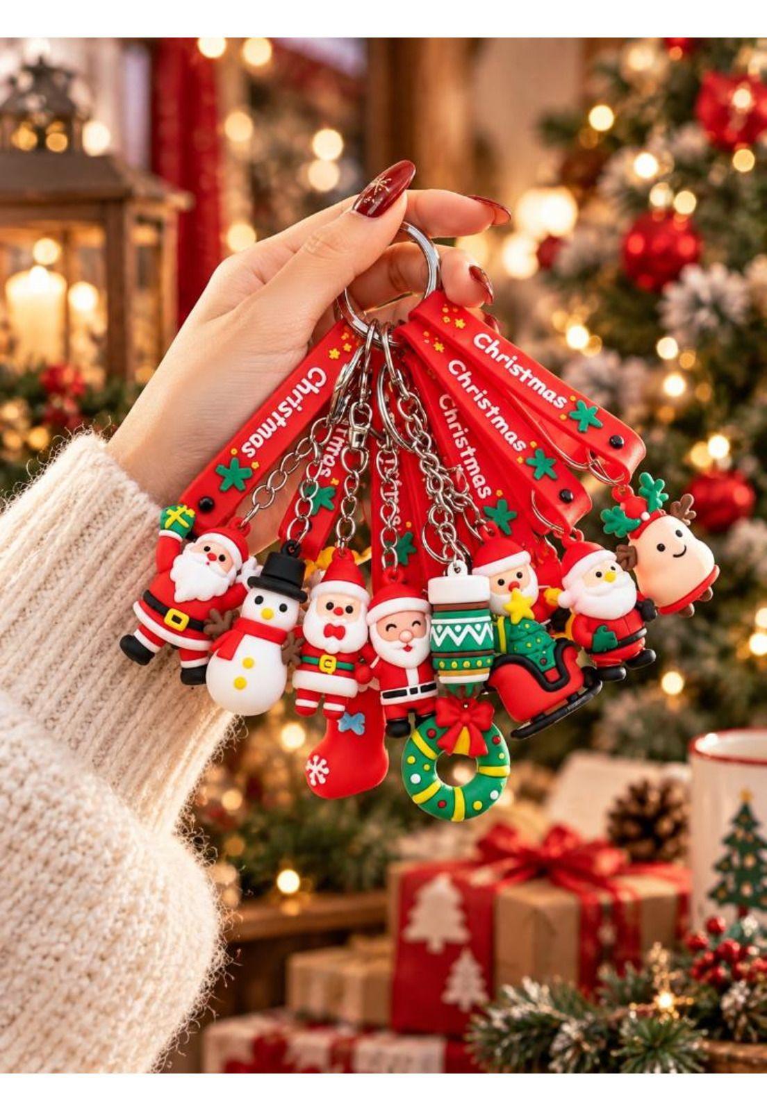 Pack 6 Llaveros Navideños Regalo Navidad Decorativos-5