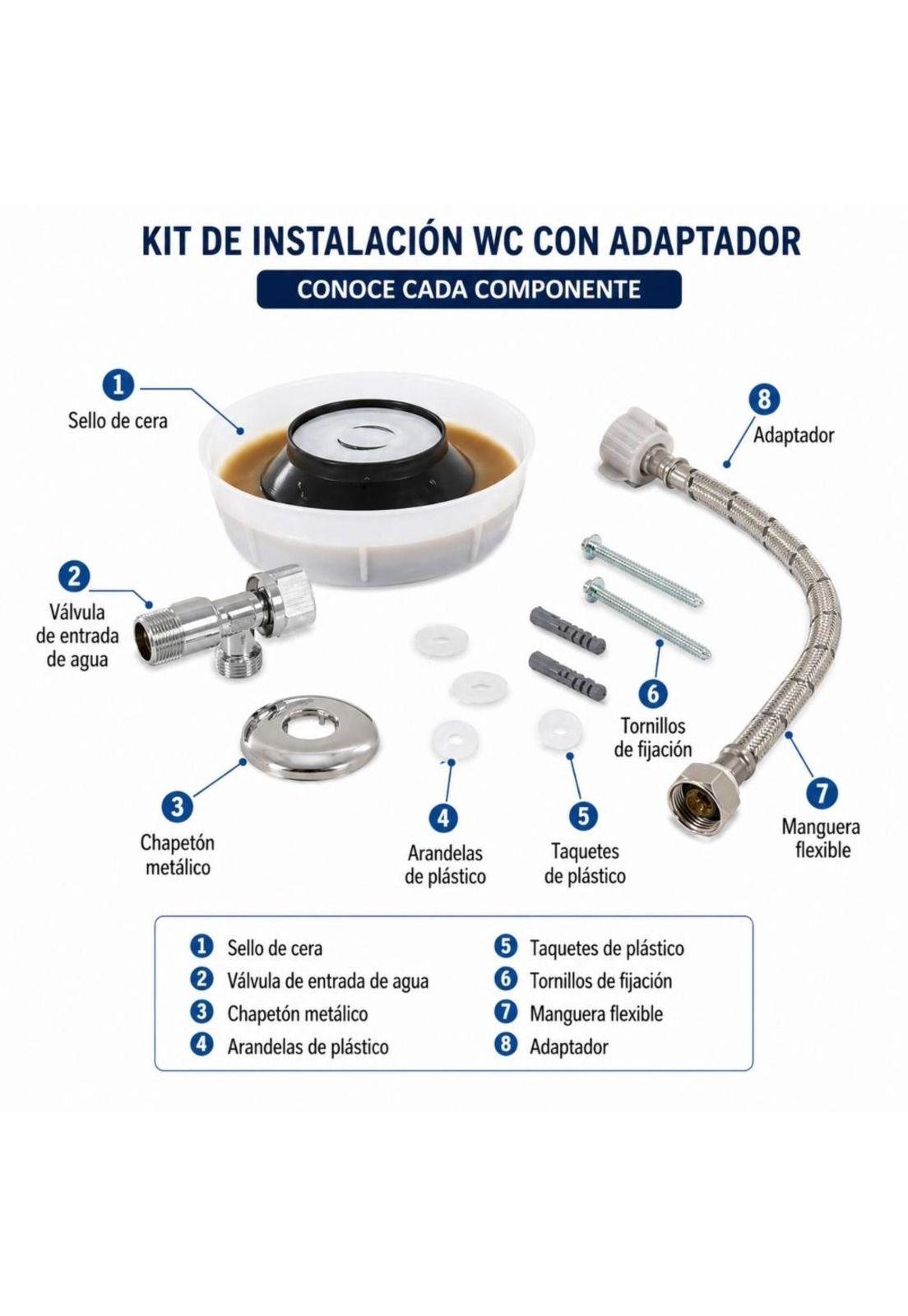 Kit De Instalacion Wc Fanaloza C/adaptador-2
