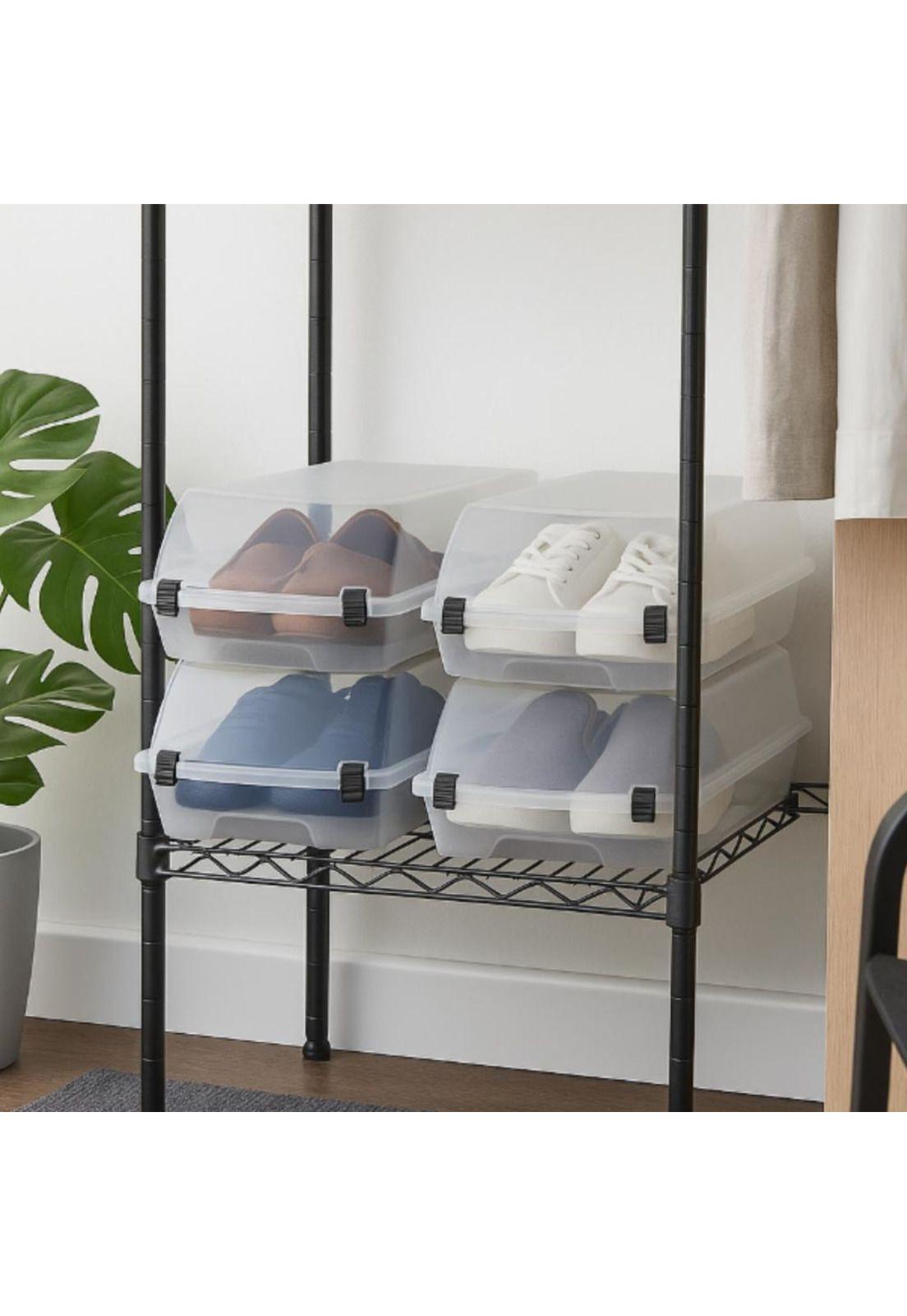 Caja Organizadora de Zapatillas Stack Pro Blanca Plastart-3