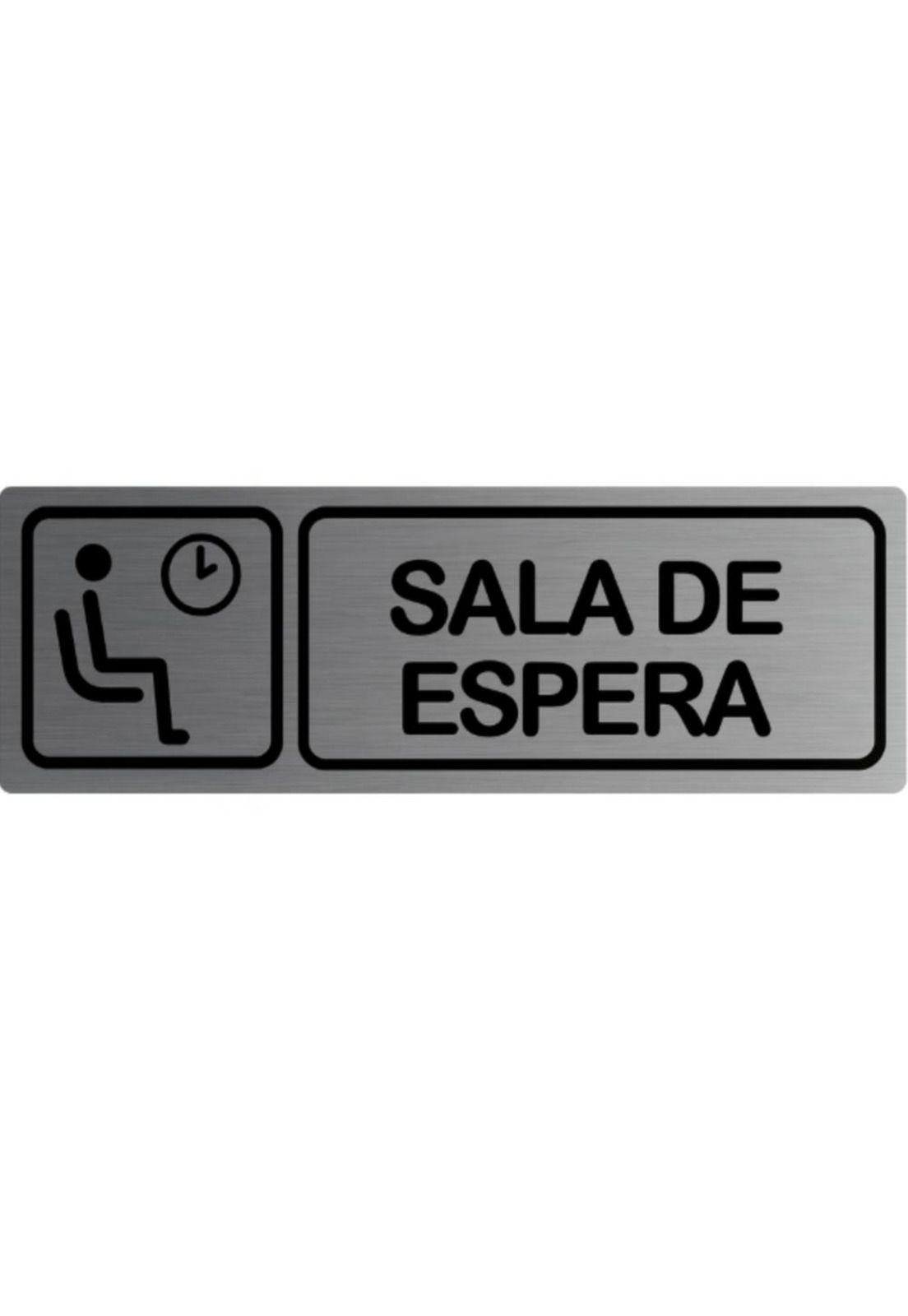 Señalética Sala De Espera Metálico Adhesivo Alta Adherencia-0