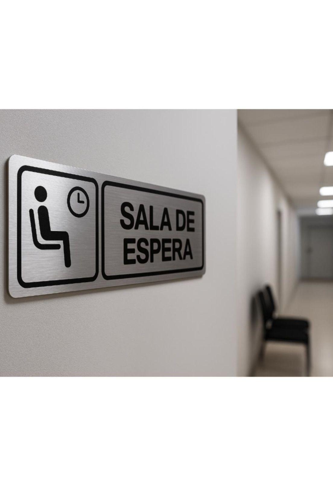 Señalética Sala De Espera Metálico Adhesivo Alta Adherencia-2