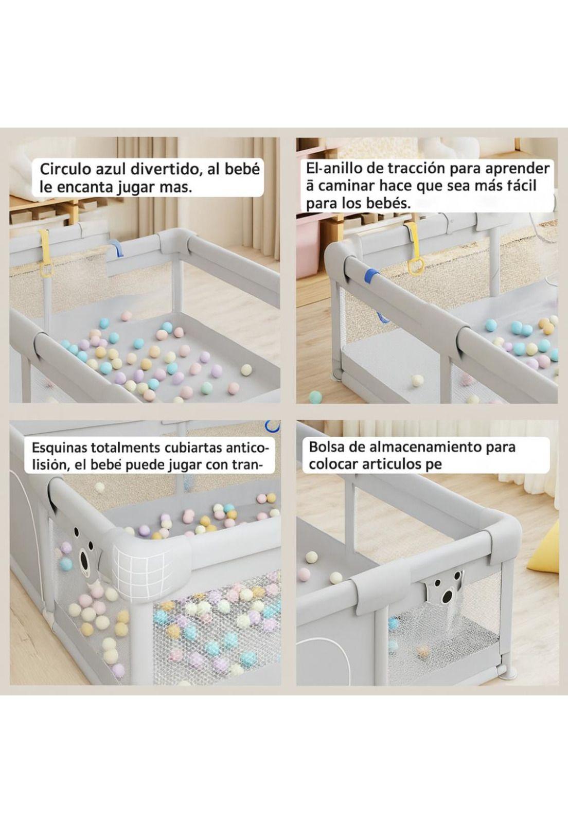 Corral de Juegos Infantil  con Accesorios de Juego  150x180-6