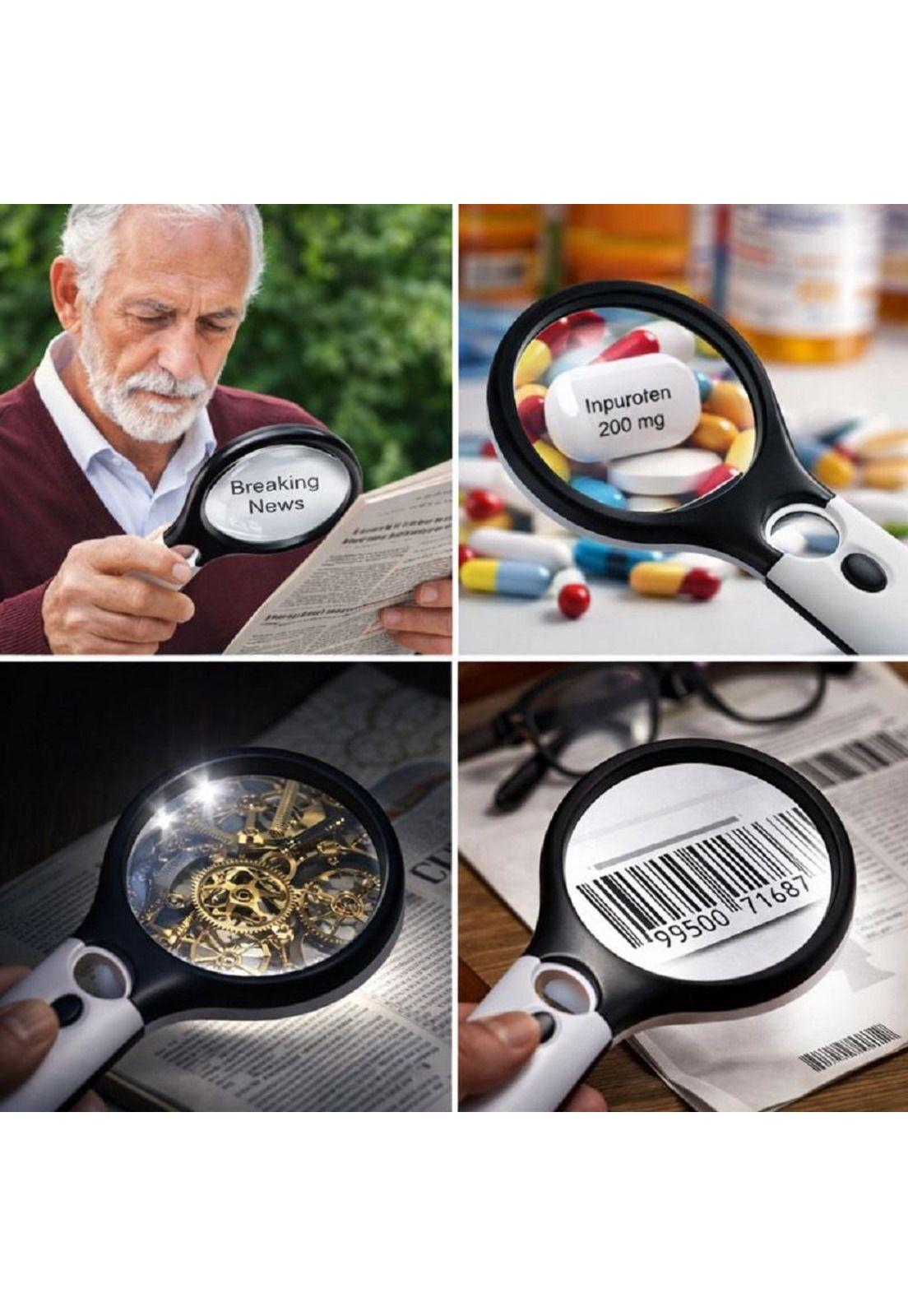 Lupa de Lectura con Luz LED Zoom 45x3-3