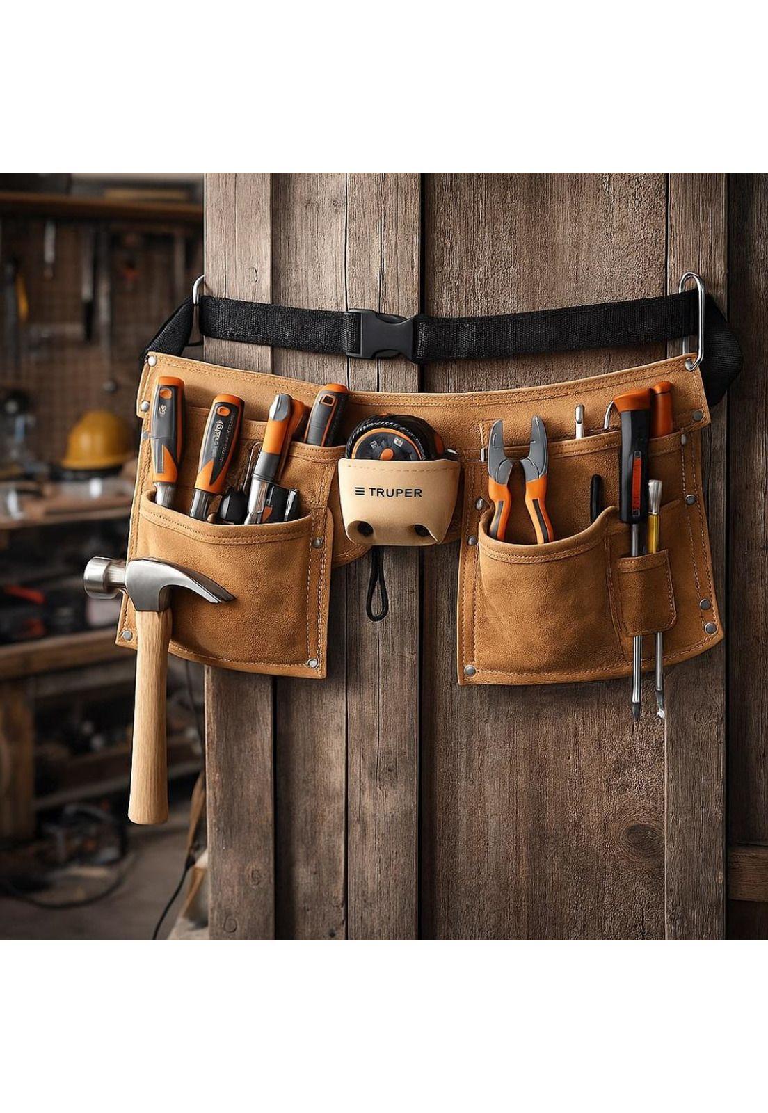 Coleto Porta Herramienta Carnaza C/cinturon 13 Com. Truper-3
