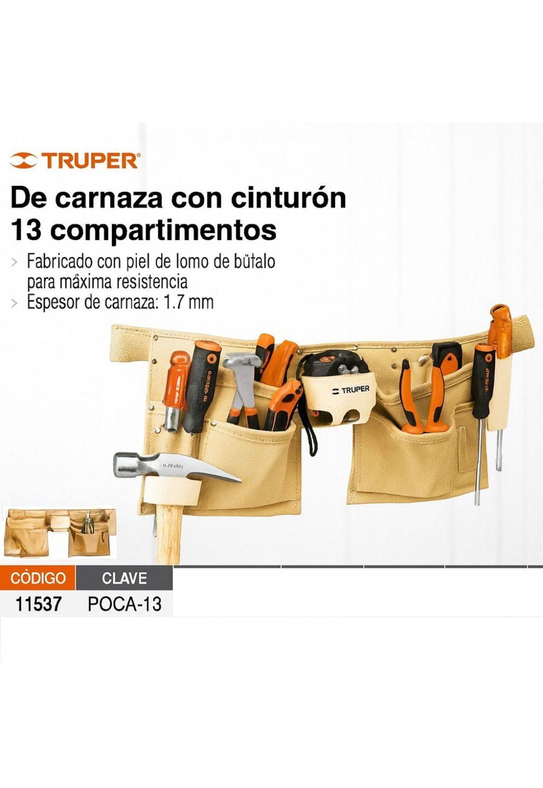 Coleto Porta Herramienta Carnaza C/cinturon 13 Com. Truper-4