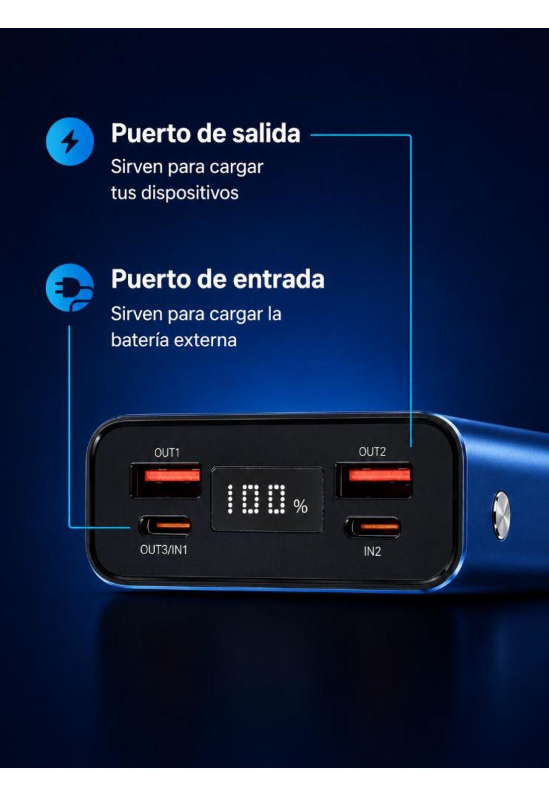 Batería Externa Power Bank 20000mAh Carga Rápida Portátil-6