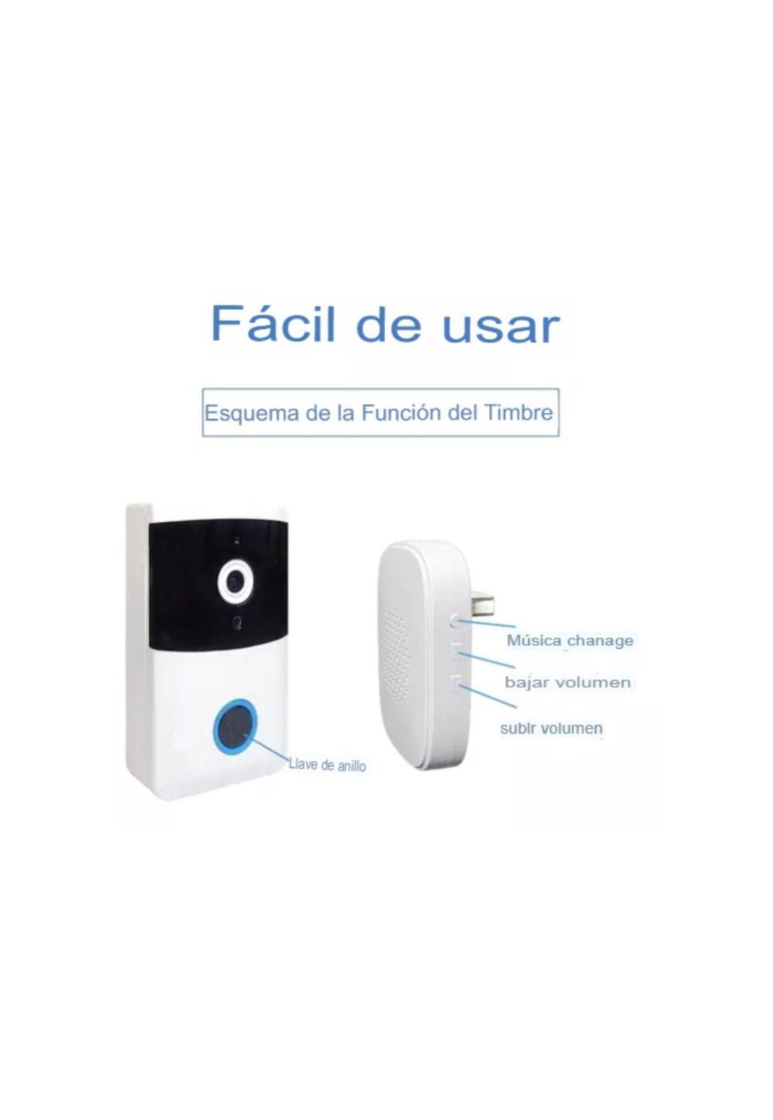 Timbre Puerta inalámbrico Wifi con cámara Visión Nocturna Hd-7