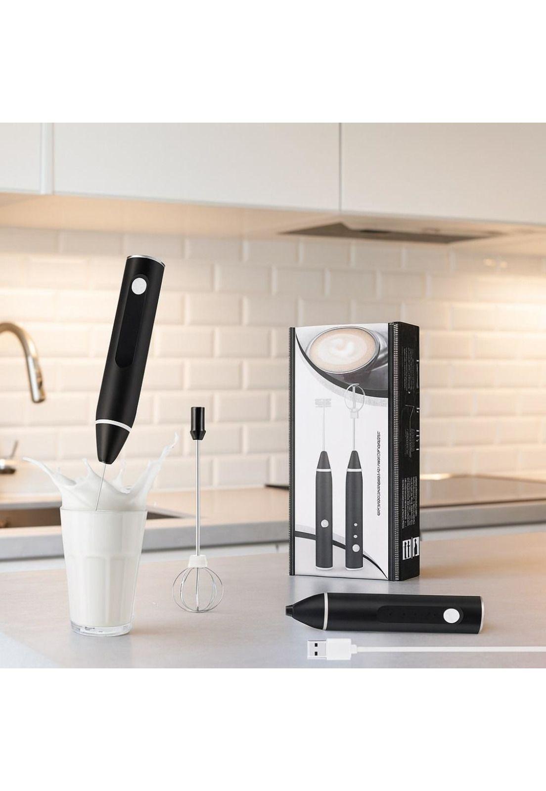 Mini Batidor Revolvedor De Café Y Espuma Leche Recargable USB-3