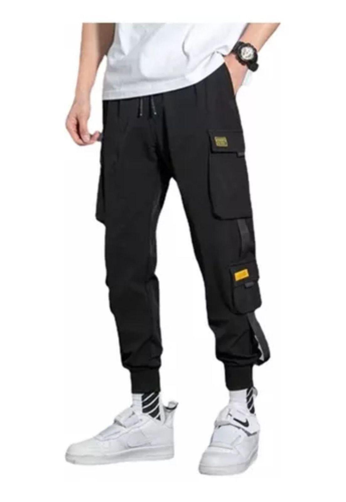 Pantalón Multibolsillos Cargo Estilo Hip Hop Para Hombre-4