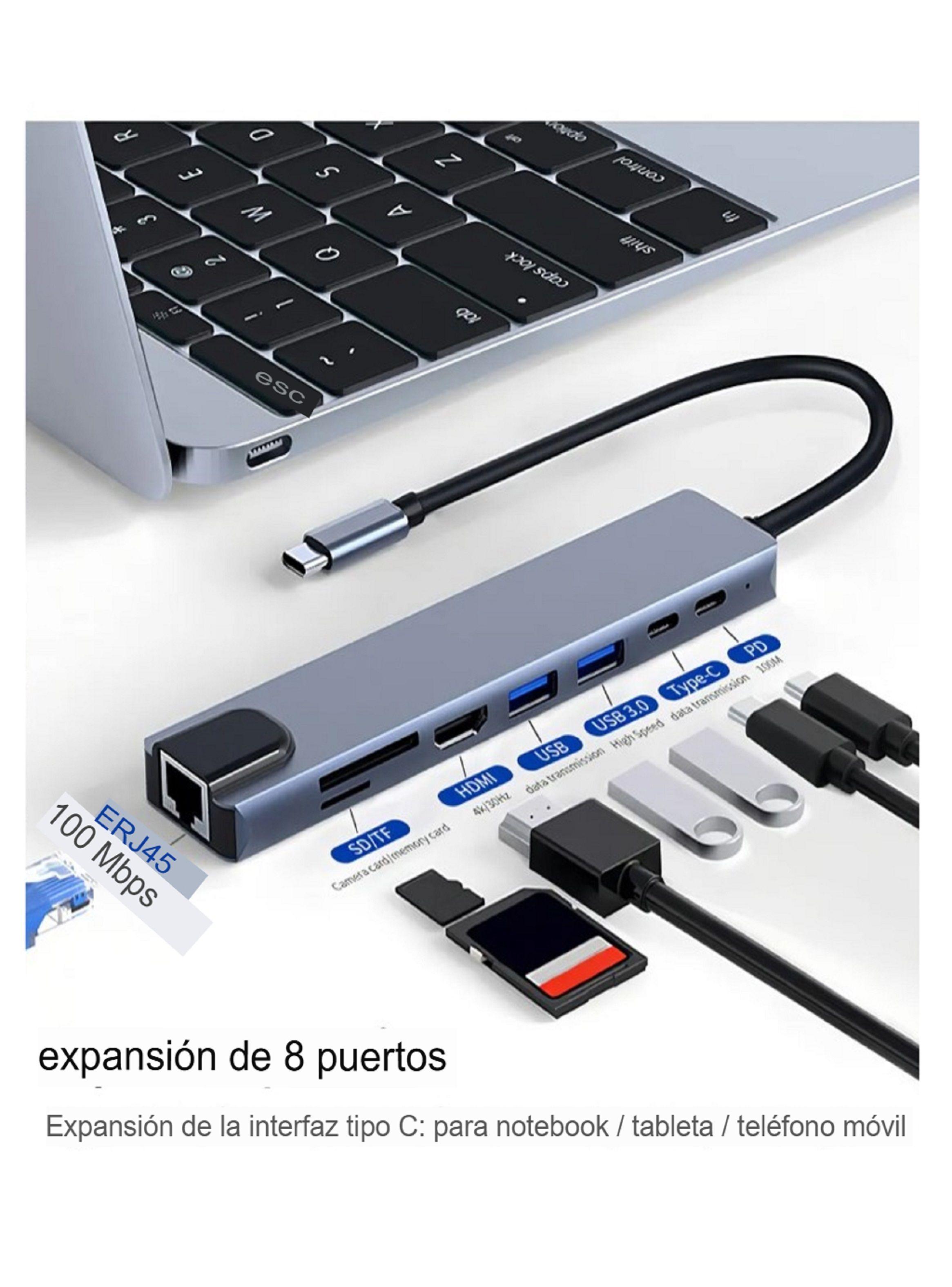 Adaptador Hub Para Macbook Air M1 M2 8 En 1 Usb-c Hdmi 4k-2